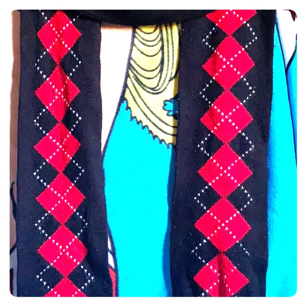Red black and white cotton 🧣